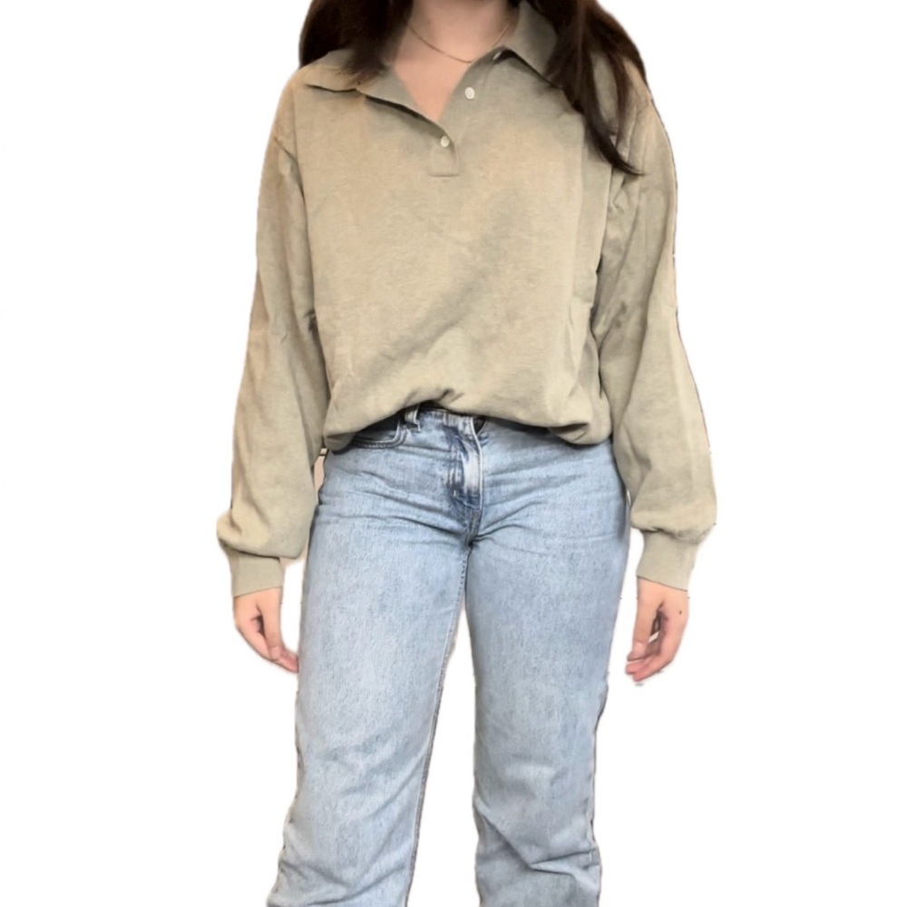 Green Long Sleeve Quarter button up!